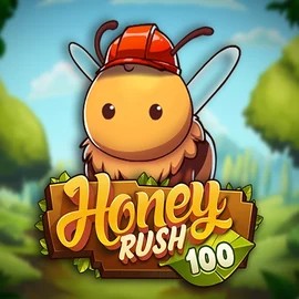 Honey Rush 100 casino game by Play'n GO – featured logo at Hugo Casino